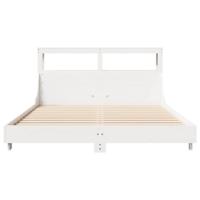 Bedframe zonder matras massief grenenhout wit 120x190 cm - thumbnail