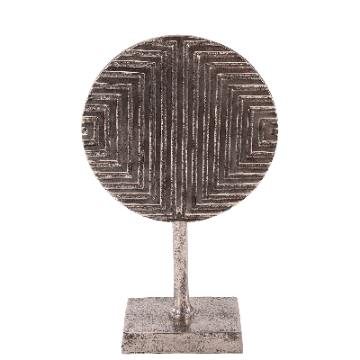 Decoratie op voet Divani klein ruw nickel Decoratie op voet Divani klein ruw nickel