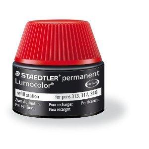 Viltstiftvulling Staedtler Lumocolor permanent 15ml rood