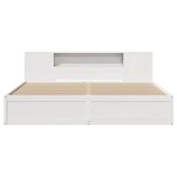 Bedframe zonder matras massief grenenhout wit 180x200 cm - thumbnail