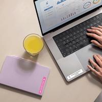 Brother BTAG-P35 labelprinter-tape Wit op roze - thumbnail