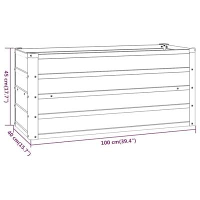 VidaXL Plantenbak verhoogd 100x40x45 cm cortenstaal roestig