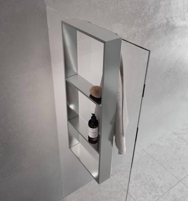 Novellini Kuadra Frame 3 Planchets 90x35 cm Mat Chroom