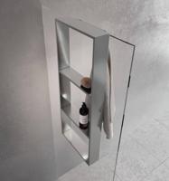 Novellini Kuadra Frame 3 Planchets 90x35 cm Mat Chroom - thumbnail