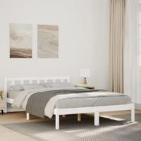 Bedframe extra lang zonder matras grenenhout wit 160x220 cm - thumbnail