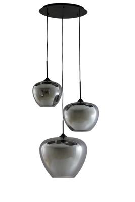 Light & Living Hanglamp 'Mayson' 3-Lamps, kleur Smoke