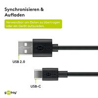 Goobay USB-C laadkabel 1m zwart - 9550300 - thumbnail