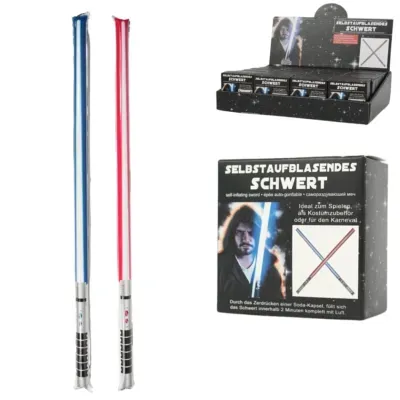 Folieballon zwaard zelfopblazend 95 cm 2 assorti | 24 stuks