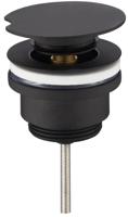 Riko Caral draaiwaste afvoerplug 5/4" mat zwart - thumbnail