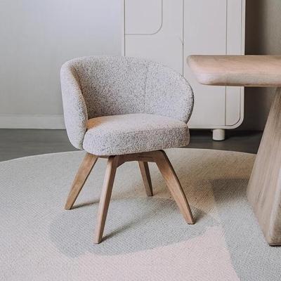 Tower Living Draaibare Eetkamerstoel 'Brescia' Bouclé, kleur Beige