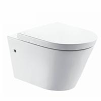 Xellanz Flow wandcloset rimless met nano coating met Flow toiletzitting softclose en quick release glans wit 32.3458 - thumbnail