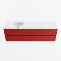 MONDIAZ VICA 160cm badmeubel onderkast Fire 4 lades. Wastafel MOON links 1 kraangat, kleur Talc. - thumbnail