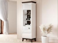 Kolomkast TIROSA 1 deur hoogglans wit met led - thumbnail