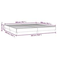 Bedframe zonder matras stof taupe 200x200 cm - thumbnail