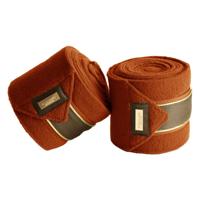Equestrian Stockholm Fleece Bandages oranje maat:one size - thumbnail