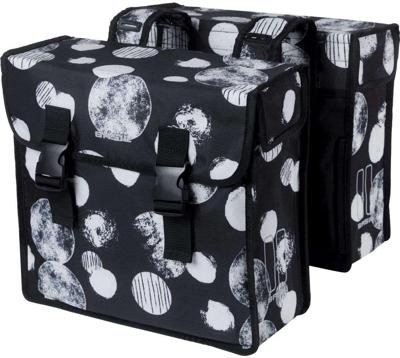 Dubbele fietstas Basil Mara XL Sphere 35 liter 14 x 36 x 44 cm - zwart/grijs