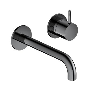 Hotbath Cobber afbouwdeel inbouw wastafelmengkraan met 18 cm uitloop zwart chroom CB005EXT18BK