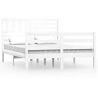 Bedframe massief hout wit 120x190 cm - thumbnail
