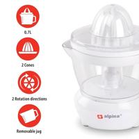 Alpina Citruspers 0,7 Liter 2 Perskegels 2 Draairichtingen 25 Watt Wit - thumbnail