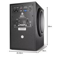wavemaster MX3+ 2.1 luidsprekersysteem (50 Watt) actieve boxen voor TV/Tablet/Smartphone/PC zwart (66503) - thumbnail