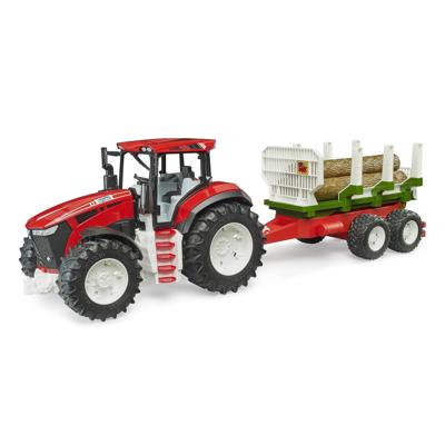 Bruder ROADMAX Tractor met aanhanger + 3 boomstammen (1:16) Bruder ROADMAX Tractor met aanhanger + 3 boomstammen (1:16)