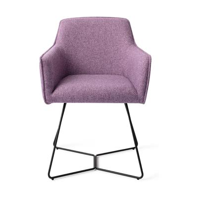 Jesper Home Eetkamerstoel 'Hofu' Beehive Black, kleur Violet Daisy