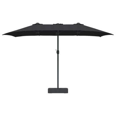 Tuinparasol Zwart 385 x 209 x 244 cm Stof Tuinparasol Zwart 385 x 209 x 244 cm Stof