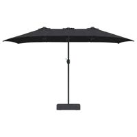Tuinparasol Zwart 385 x 209 x 244 cm Stof - thumbnail