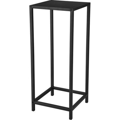 Zwarte Vierkante Metalen Bijzettafel 25x25 cm