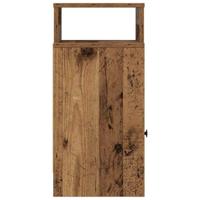 Nachtkastjes 2 st met lade 25x31x66 cm oud houtkleurig - thumbnail