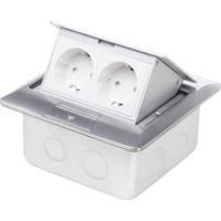 LEDmaxx 105625 2-voudig Vloerinbouw-contactdoos Aanraakbeveiliging IP20 Aluminium - thumbnail