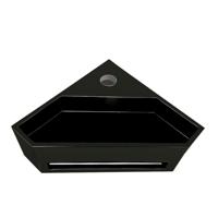 Hoekfontein Aquasplash Jolie 35x20 cm Solid Surface Mat Zwart Aquasplash - thumbnail