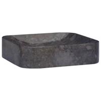 VidaXL Gootsteen 40x40x10 cm marmer zwart - thumbnail