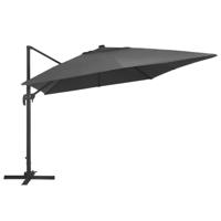 VidaXL Zweefparasol met led en aluminium paal 400x300 cm antraciet - thumbnail