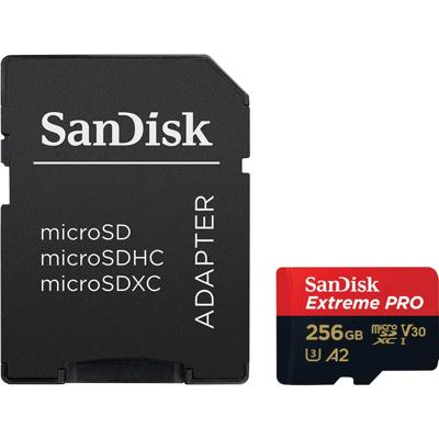 Sandisk 256GB Extreme Pro microSDXC flashgeheugen Klasse 10