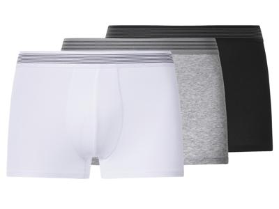 esmara Men Set van 3 heren boxers (Zwart/grijs/wit, M) esmara Men Set van 3 heren boxers (Zwart/grijs/wit, M)