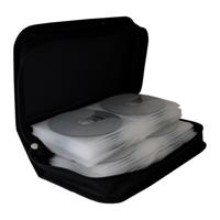 MediaRange CD-tas 96 CDs/DVDs/Blu-rays Nylon Zwart 1 stuk(s) (b x h x d) 289 x 88 x 168 mm BOX55 - thumbnail