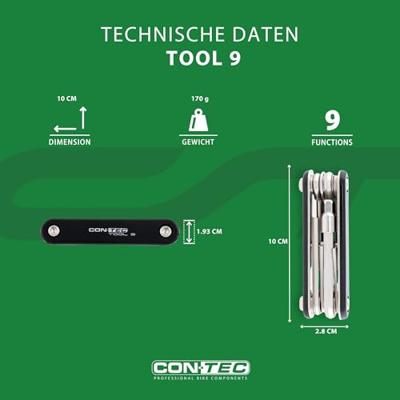 CONTEC multifunctie-tool "tool 9" ct multifunction tool 9 9 functions
