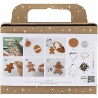Creativ Company Hobbyset boetseren, kleine taartfiguren, midden bruin, 1 doos - thumbnail