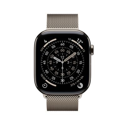 Apple Watch Series 11 GPS + Cellular - 46 mm - Natuurlijke titanium kast - Natuurlijke Milanese Loop-band - M/L Apple Watch Series 11 GPS + Cellular - 46 mm - Natuurlijke titanium kast - Natuurlijke Milanese Loop-band - M/L
