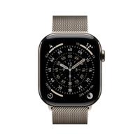 Apple Watch Series 11 GPS + Cellular - 46 mm - Natuurlijke titanium kast - Natuurlijke Milanese Loop-band - M/L - thumbnail