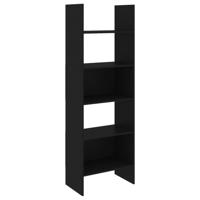Boekenkast 60x35x180 cm bewerkt hout zwart - thumbnail