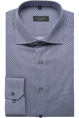 ETERNA Comfort Fit Overhemd marine, Motief ETERNA Comfort Fit Overhemd marine, Motief