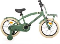 AMIGO 2Cool 16 Inch Jongens Terugtraprem Groen - thumbnail