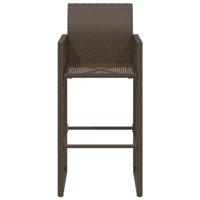 Tuinbarkrukken 2 st poly rattan bruin - thumbnail