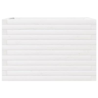 VidaXL Plantenbak 70x40x46 cm massief grenenhout wit VidaXL Plantenbak 70x40x46 cm massief grenenhout wit