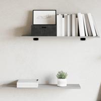 Wandschappen 4 st 80x20x1,5 cm bewerkt hout grijs sonoma eiken - thumbnail