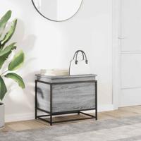 Opbergbox met deksel 60x40x51,5 cm bewerkt hout grijs sonoma - thumbnail