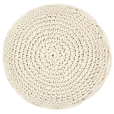 VidaXL Poef macramé handgemaakt 45x30 cm katoen VidaXL Poef macramé handgemaakt 45x30 cm katoen
