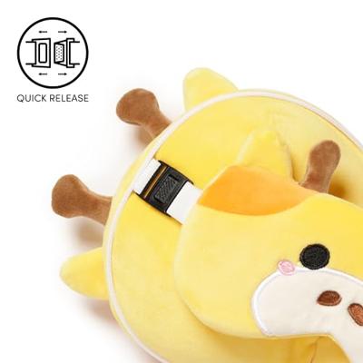 Relaxeazzz Giraffe Rond Reiskussen & Slaapmasker